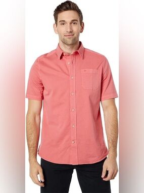 Southern Tide Windley Garment Dyed Sport Shirt Mens Small  Rosewood